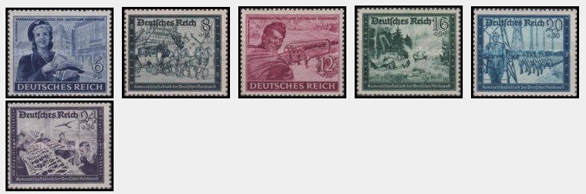 Deutsches Reich 1944 - Postkameradschaft, serie neuzata