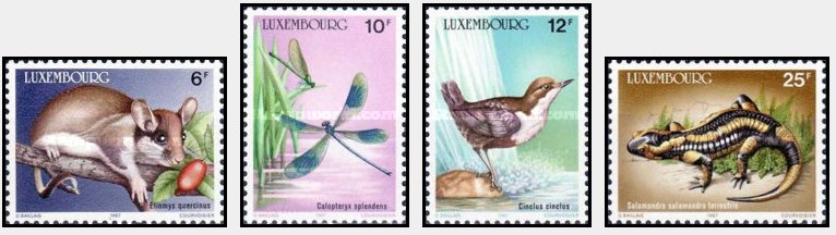 Luxemburg 1987 - Protectia neturii, fauna, serie neuzata