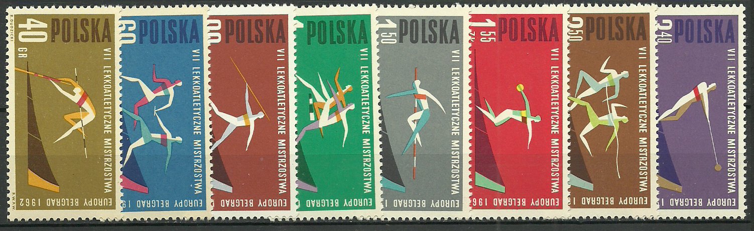 Polonia 1962 - Atletism, Camp. European, serie neuzata