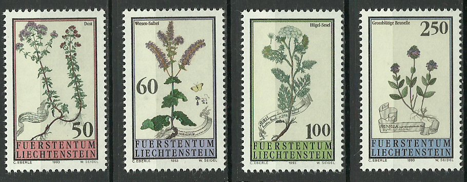 Liechtenstein 1993 - Flori, plante medicinale, serie neuzata