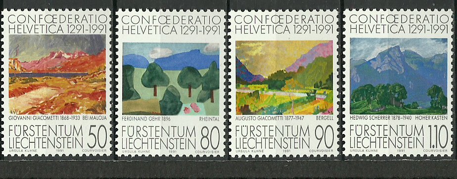 Liechtenstein 1991 - picturi, serie neuzata