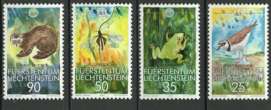 Liechtenstein 1989 - fauna, animale, serie neuzata
