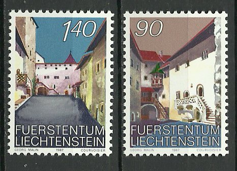 Liechtenstein 1987 - castelul Vaduz, serie neuzata
