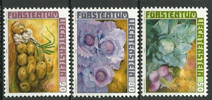 Liechtenstein 1986 - legume, serie neuzata
