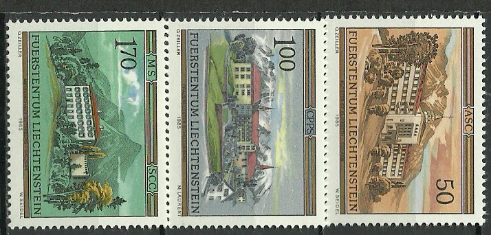 Liechtenstein 1985 - Manastiri, serie neuzata