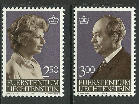 Liechtenstein 1983 - Prince Franz Josef II, Princess Gina, serie
