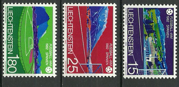Liechtenstein 1982 - Stadioane CM fotbal, serie neuzata