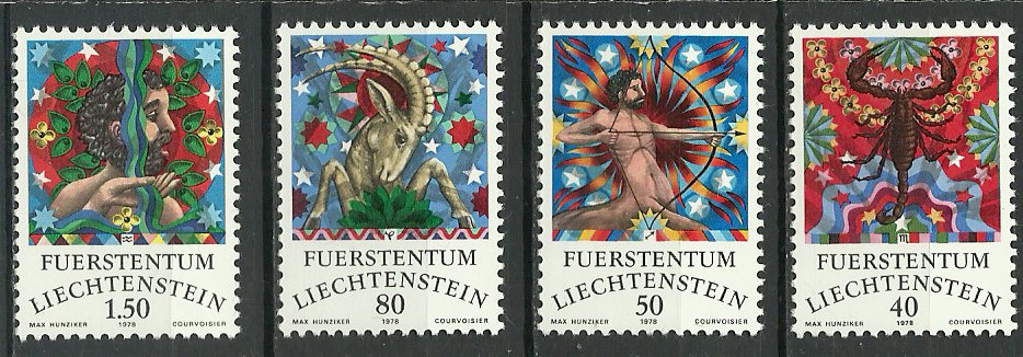 Liechtenstein 1978 - Zodiac, serie neuzata