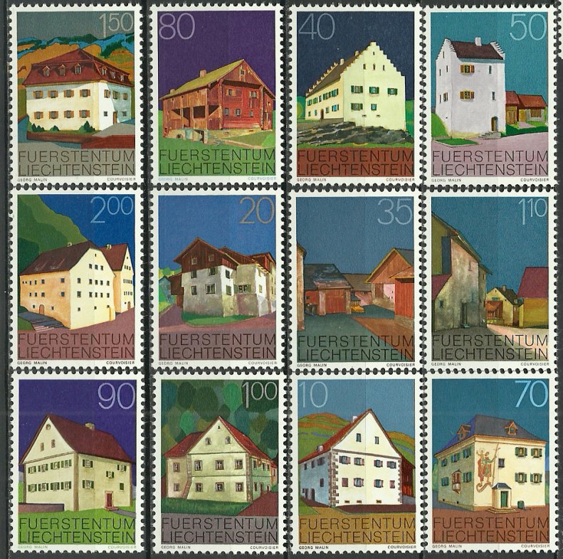Liechtenstein 1978 - Cladiri, uzuale, serie neuzata