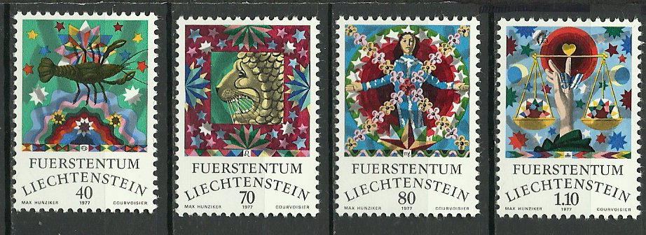 Liechtenstein 1977 - Zodiac, serie neuzata