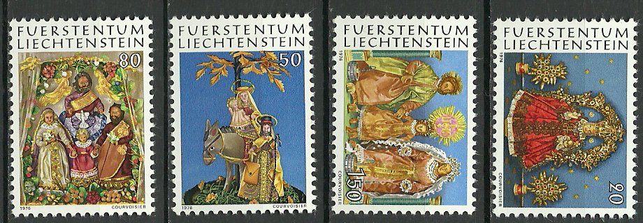 Liechtenstein 1976 - Craciun, serie neuzata