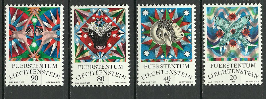 Liechtenstein 1976 - Zodiac, serie neuzata