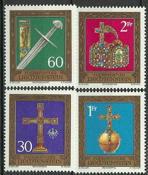 Liechtenstein 1975 - Imperial jewels, Vienna Hofburg, serie neuz