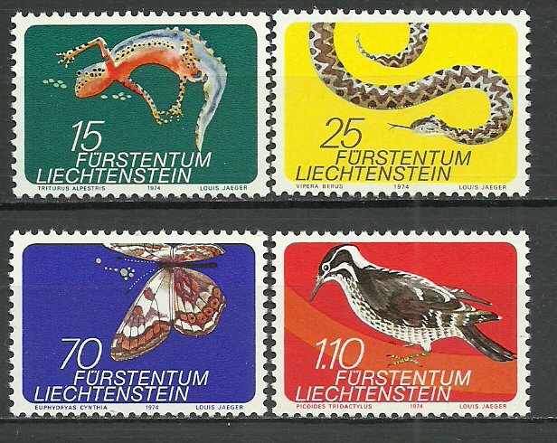 Liechtenstein 1974 - Fauna, animale, serie neuzata