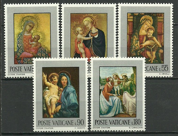Vatican 1971 - picturi religioase, serie neuzata