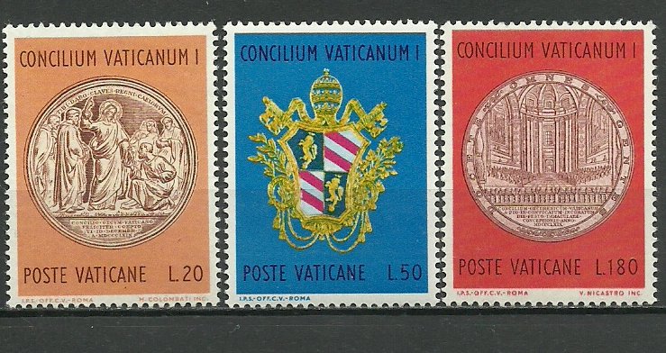 Vatican 1970 -100th Anniv. of the Vatican Council, serie neuzata