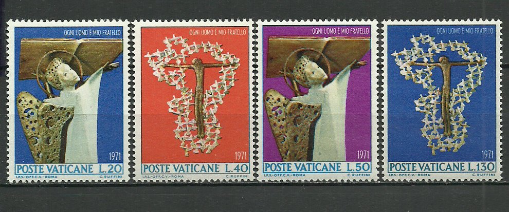 Vatican 1971 - Lupta contra rasismului, serie neuzata