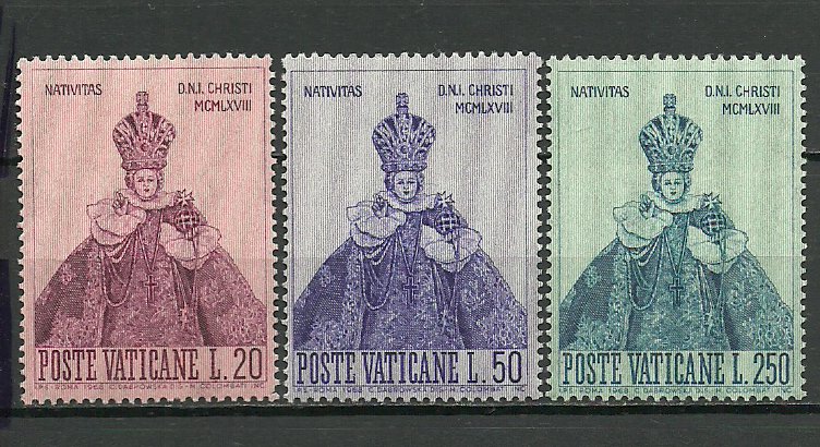 Vatican 1968 - Craciun, serie neuzata