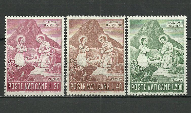 Vatican 1965 - Craciun, serie neuzata