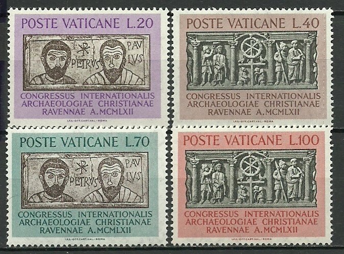 Vatican 1962 - congres de arheologie, serie neuzata