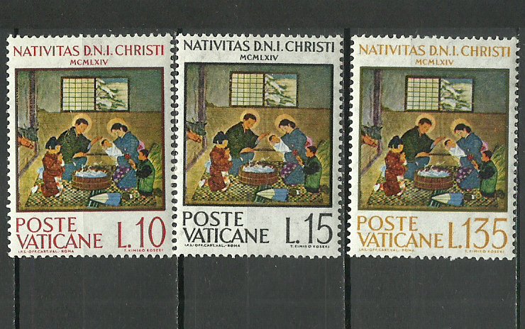 Vatican 1964 - Craciun, serie neuzata