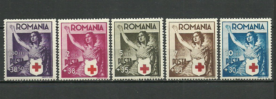 1941 - Crucea rosie, serie neuzata