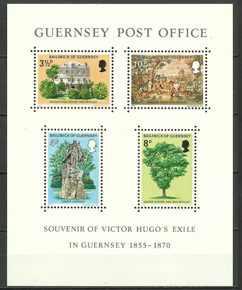 Guernsey 1975 - Victor Hugo in exil, bloc neuzat