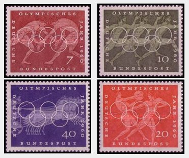 Bundes 1960 - Sport, Jocurile Olimpice, serie neuzata
