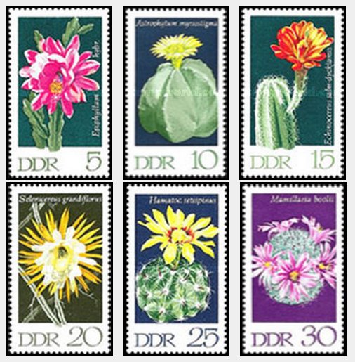 DDR 1970 - flori, cactusi, serie neuzata