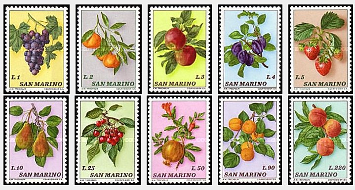 San Marino 1973 - fructe, serie neuzata