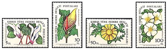 Cipru Turcesc 1982 - flori, serie neuzata