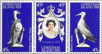 Christmas Island 1978 - 25th Queen anniv. Elizabeth II, triptic