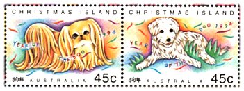 Christmas Island 1994 - caini, serie neuzata