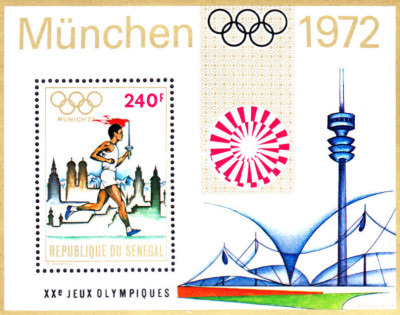 Senegal 1972 - Jocurile Olimpice Munchen, colita neuzata