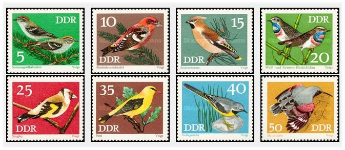DDR 1973 - pasari protejate, serie neuzata