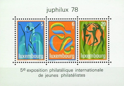 Luxemburg 1978 - expo filatelic, colita neuzata