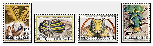 Belgia 1971 - insecte, fauna, serie neuzata