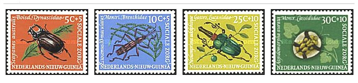 Ned. New Guinea 1961 - Insecte, serie neuzata
