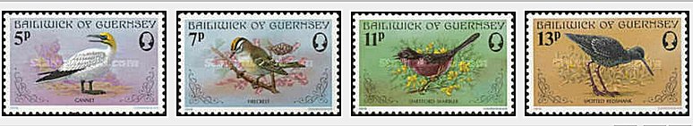 Guernsey 1978 - Pasari, fauna, serie neuzata