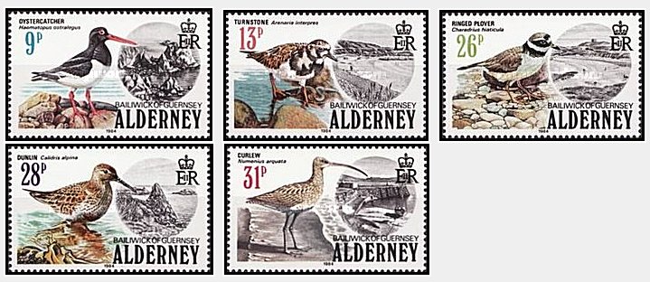Alderney 1984 - Pasari, serie neuzata