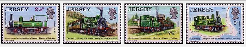 Jersey 1973 - Caile ferate, serie neuzata