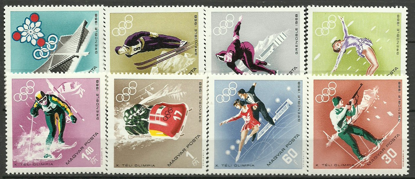 Ungaria 1968 - JO Grenoble, serie neuzata