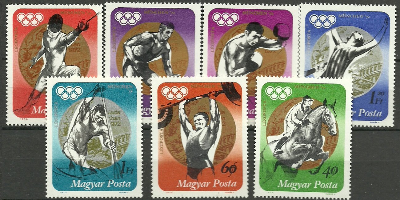 Ungaria 1973 - Jocurile Olimpice Munchen medalii, serie neuzata
