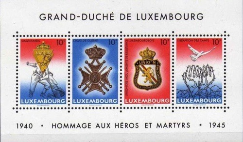 Luxemburg 1985 - 40th anniv. World War II, bloc neuzat