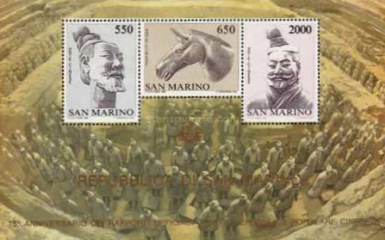 San Marino 1986 - Artefacte chinezesti, bloc neuzat