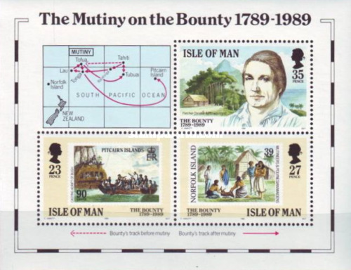 Isle of Man 1989 - 100th anniv. Mutiny on the Bounty, bloc neuza