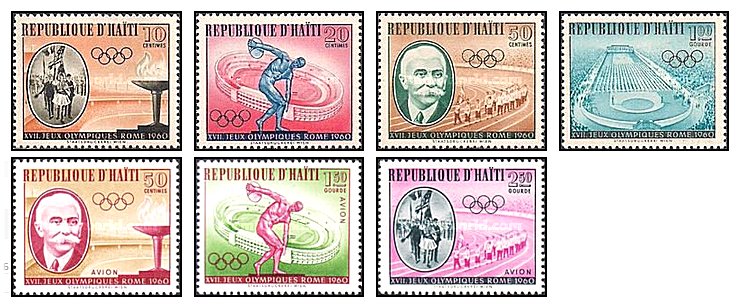 Haiti 1960 - Jocurile Olimpice Roma, serie neuzata