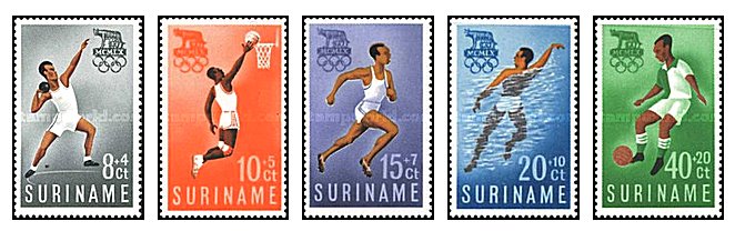 Suriname 1960 - Jocurile Olimpice Roma, serie neuzata