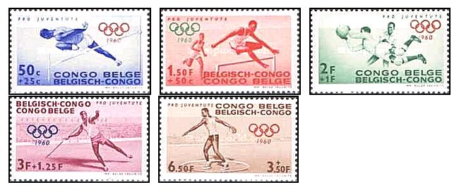 Congo Belgian 1960 - Jocurile Olimpice Roma, serie neuzata