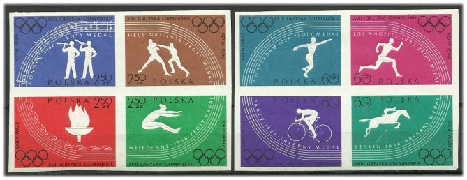 Polonia 1960 - Jocurile Olimpice Roma, serie ndt neuzata